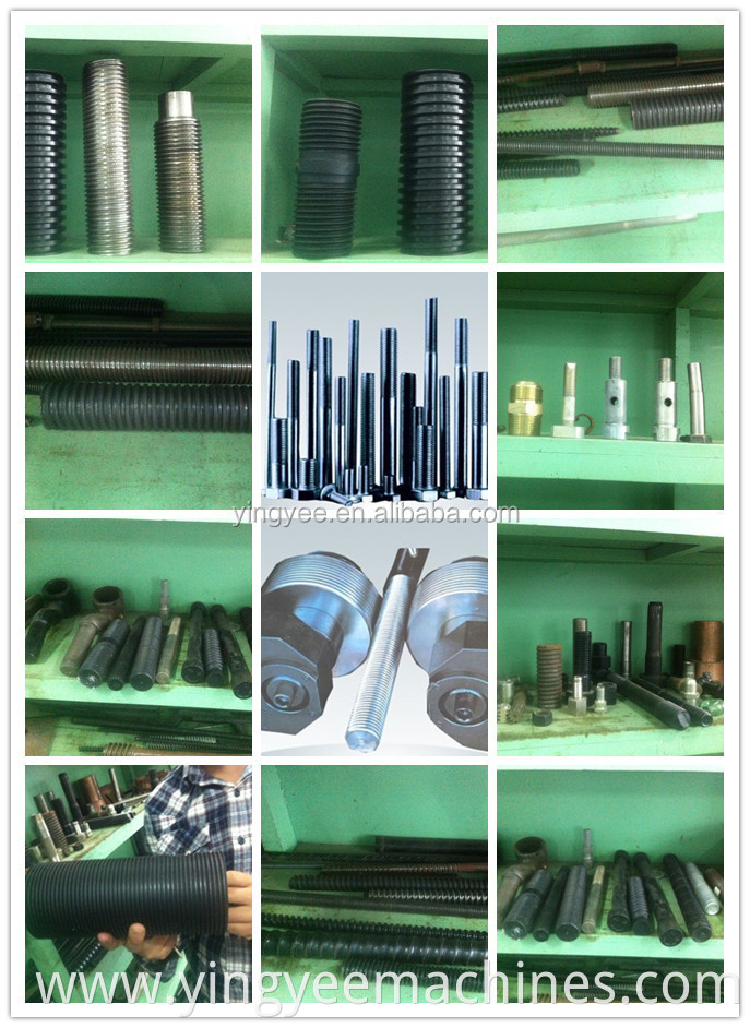 pipe tube three roller thread rolling machine bolts nuts screws rods